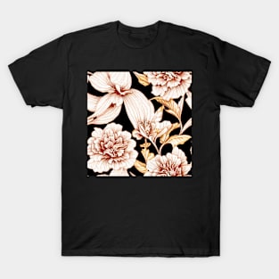 Baroque floral pattern, model 21 T-Shirt